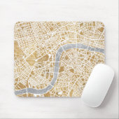 Vergoldete Stadt-Karte von London Mousepad (Mit Mouse)