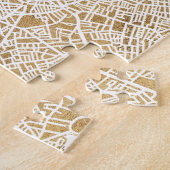 Vergoldete Stadt-Karte von London Puzzle (Seite)