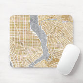 Vergoldete Stadt-Karte von New York Mousepad (Mit Mouse)