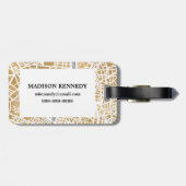 Vergoldete Stadt-Karte von Paris Gepäckanhänger (Rückseite horizontal)