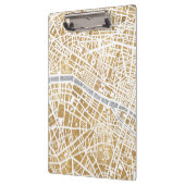 Vergoldete Stadt-Karte von Paris Klemmbrett (Links)