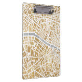 Vergoldete Stadt-Karte von Paris Klemmbrett (Rechts)