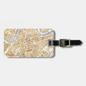 Vergoldete Stadt-Karte von Rom Gepäckanhänger (Vorderseite horizontal)