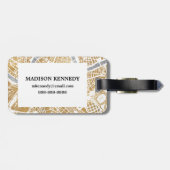 Vergoldete Stadt-Karte von Rom Gepäckanhänger (Rückseite horizontal)