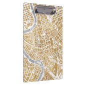 Vergoldete Stadt-Karte von Rom Klemmbrett (Rechts)