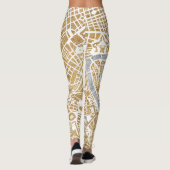 Vergoldete Stadt-Karte von Rom Leggings (Rückseite)