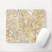 Vergoldete Stadt-Karte von Rom Mousepad (Mit Mouse)