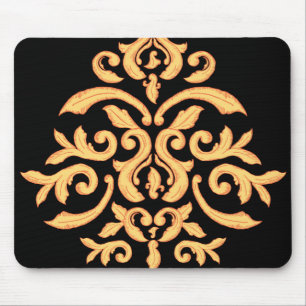 Vergoldeter Damast-Mausepad für den eleganten Schr Mousepad