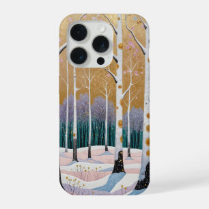 Vergoldeter Espenhain: Ein Wintertraum iPhone 15 Pro Hülle