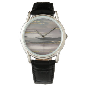 Vergoldeter Goldabstrakter Druck des Armbanduhr
