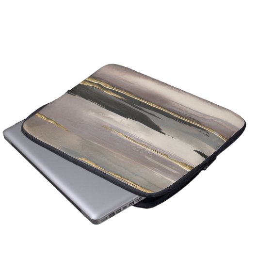 Vergoldeter Goldabstrakter Druck des Laptopschutzhülle (Vorne Knopf)