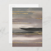 Vergoldeter Goldabstrakter Druck des Postkarte (Vorne/Hinten)