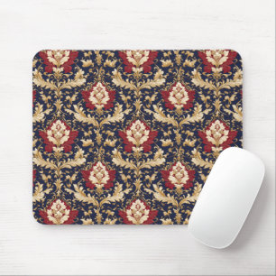 Vergoldeter Jugendstil-Blumendamask Mousepad
