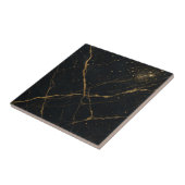 Vergoldeter Midnight Marble Schwarz & Gold Fliese (Seite)
