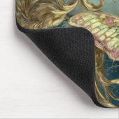 Vergoldeter Schmetterlingsgarten - Jugendstil Gart Mousepad (Ecke)