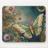 Vergoldeter Schmetterlingsgarten - Jugendstil Gart Mousepad (Vorne)