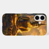 Vergoldeter sitzender Buddha unter einem Sonnenunt Case-Mate iPhone Hülle (Rückseite (Horizontal))