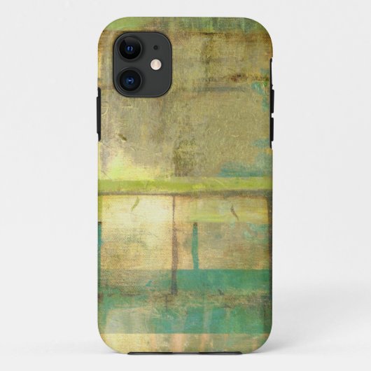 Vergoldeter Türkis und grüne abstrakte Malerei Case-Mate iPhone Hülle (Rückseite)