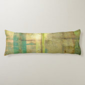 Vergoldeter Türkis und grüne abstrakte Malerei Seitenschläferkissen (Vorderseite)