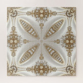 Vergoldeter verzierter Rahmen mit Perlen Puzzle (Horizontal)