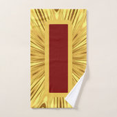 Vergoldeter Zenit: Opulente Schwünge | Karmesinrot Badhandtuch Set (Handtuch)