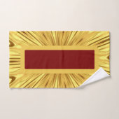 Vergoldeter Zenit: Opulente Schwünge | Karmesinrot Badhandtuch Set (Handtuch)