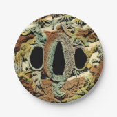 Vergoldetes asiatisches Medaillon durch Pappteller (Vorderseite)