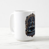 Vergoldetes Barockbrunnen-T-Shirt, Premium Kaffeetasse (Vorderseite Links)