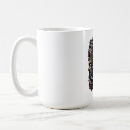 Vergoldetes Barockbrunnen-T-Shirt, Premium Kaffeetasse (Links)