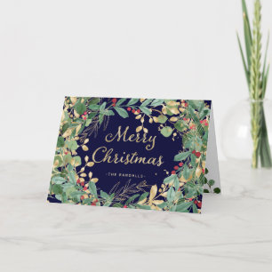 Vergoldetes Grün   Frohe Weihnachten