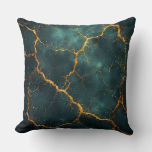 Vergoldetes Kintsugi Abstrakte Luxus-Resilienz-Des Kissen