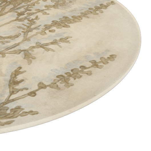 Vergoldetes Laub II Schneidebrett (Ecke)