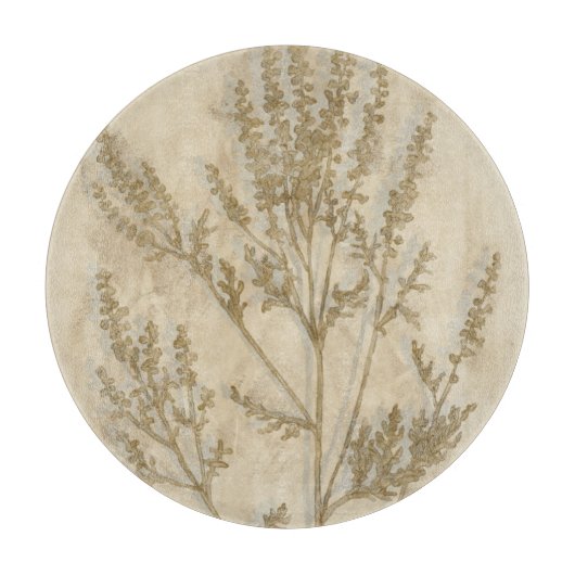 Vergoldetes Laub II Schneidebrett (Vorderseite)