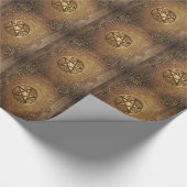 Vergoldetes Pentagramm Geschenkpapier (Ecke)