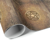 Vergoldetes Pentagramm Geschenkpapier (Rolleneckpunkt)