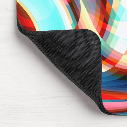 Vergrößern der gekrümmten roten Linien, überlagert Mousepad (Ecke)