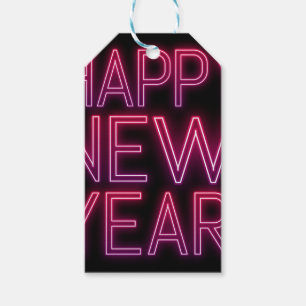 Vergrößern der Lila Gradienten im neuen Jahr Geschenkanhänger