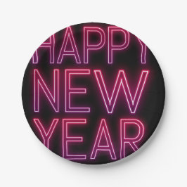 Vergrößern der Lila Gradienten im neuen Jahr Pappteller