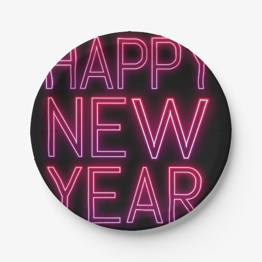 Vergrößern der Lila Gradienten im neuen Jahr Pappteller (Vorderseite)