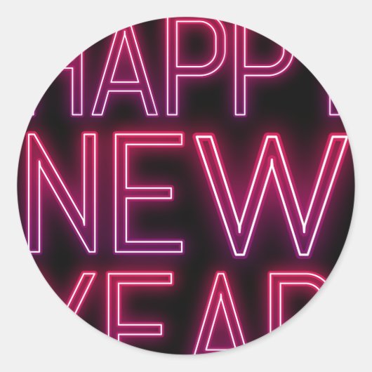 Vergrößern der Lila Gradienten im neuen Jahr Runder Aufkleber (Vorderseite)