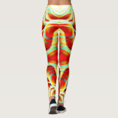 Vergrößernd gekrümmte rote Striche überlagern sich Leggings (Rückseite)