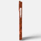 Vergrößerte Blume mit leichter Erleichterung, brau Case-Mate iPhone Hülle (Rückseite / Links)