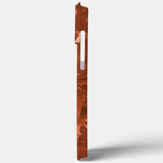 Vergrößerte Blume mit leichter Erleichterung, brau Case-Mate iPhone Hülle (Rückseite / Links)