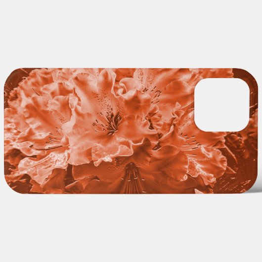 Vergrößerte Blume mit leichter Erleichterung, brau Case-Mate iPhone Hülle (Rückseite (Horizontal))