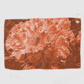 Vergrößerte Blume mit leichter Erleichterung, brau Golfhandtuch (Horizontal)