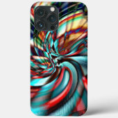 Vergrösserte Pixelspirale mit geballtem Glaston Case-Mate iPhone Hülle (Rückseite)