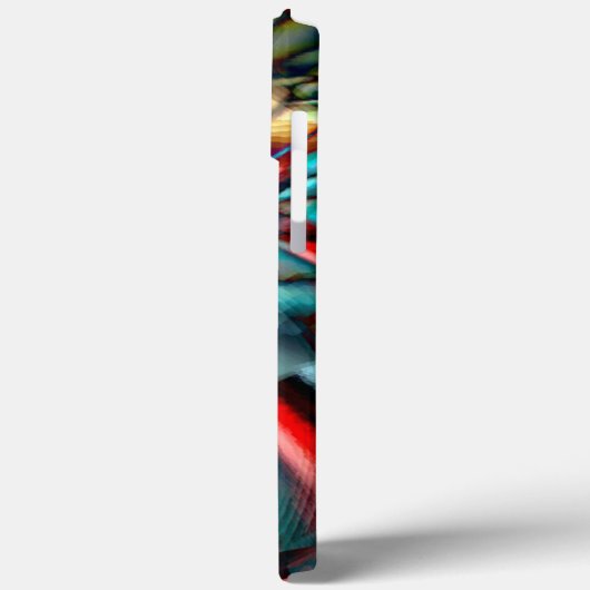 Vergrösserte Pixelspirale mit geballtem Glaston Case-Mate iPhone Hülle (Rückseite / Links)