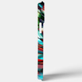 Vergrösserte Pixelspirale mit geballtem Glaston Case-Mate iPhone Hülle (Rückseite / Rechts)