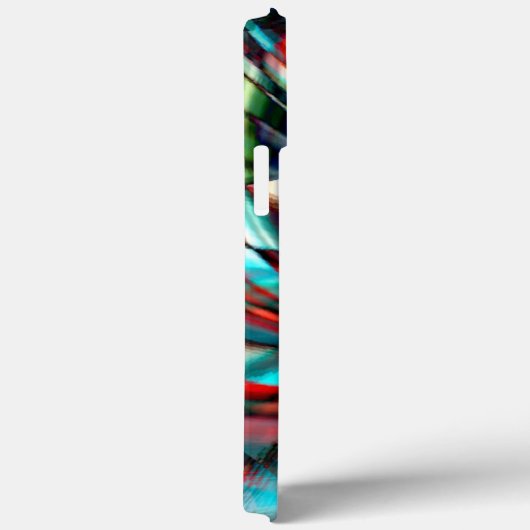 Vergrösserte Pixelspirale mit geballtem Glaston Case-Mate iPhone Hülle (Rückseite / Rechts)