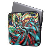 Vergrösserte Pixelspirale mit geballtem Glaston Laptopschutzhülle (Vorderseite Links)